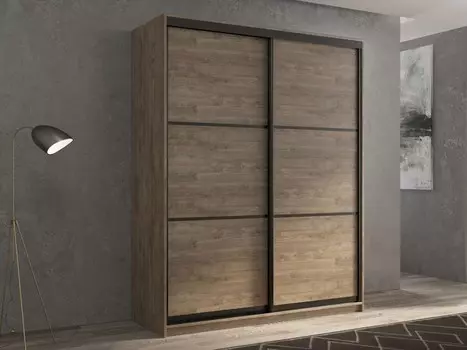 Шкаф РВ-Мебель купе 2-х дверный Кааппи 4 120х45 см (Дуб Харбор Эспрессо)