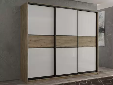 Шкаф РВ-Мебель купе 3-х дверный Кааппи 240х45 см KAAPPI3-34-1 (Дуб Эвок Прибрежный)