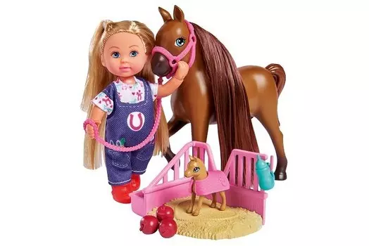 Simba Кукла Еви с беременной лошадкой 12 см
