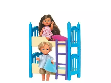 Simba Кукла Еви с кроваткой 12 см