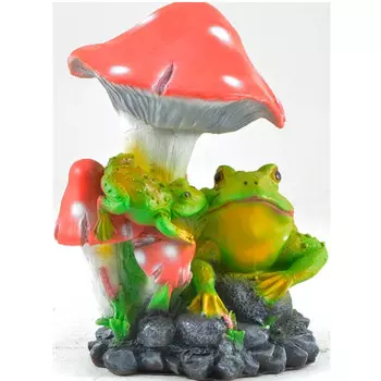 Сказка Садовая фигура Две лягушки под грибом