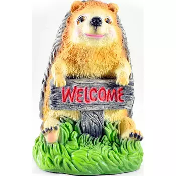 Сказка Садовая фигура Ежик с табличкой Welcome