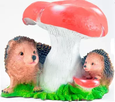 Сказка Садовая фигура Гриб с двумя ежами