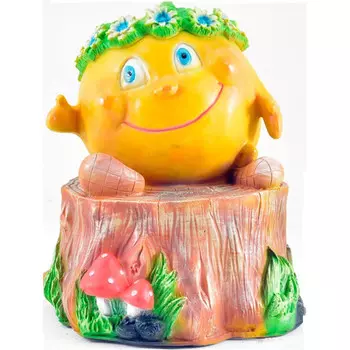 Сказка Садовая фигура Колобок на пеньке
