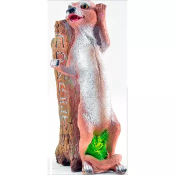 Сказка Садовая фигура Сурикат у бревна