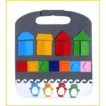 Смайл Декор Коврик-игралка в дорогу Пингвины