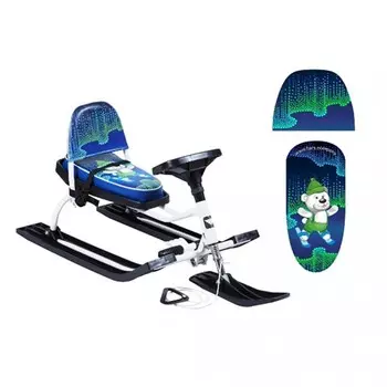 Снегокат Барс 124 Comfort Baby Friends Мишка-топтыжка со складной спинкой