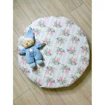 Соника Простынь на резинке на круглый матрас Цветочки 75x75