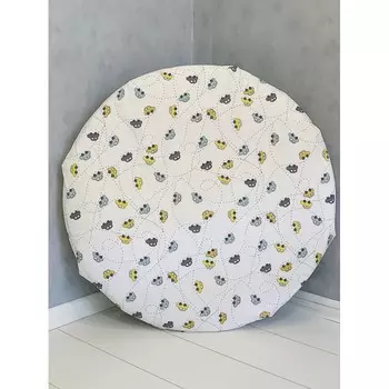 Соника Простынь на резинке на круглый матрас Машинки-пунктир 75x75