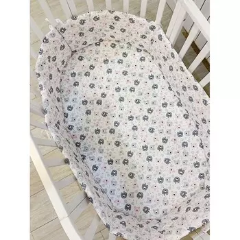 Соника Простынь на резинке на овальный матрас Мишки 125x75 см