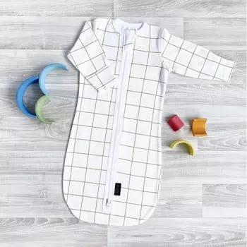 Спальный конверт Mjolk Клетка на молнии