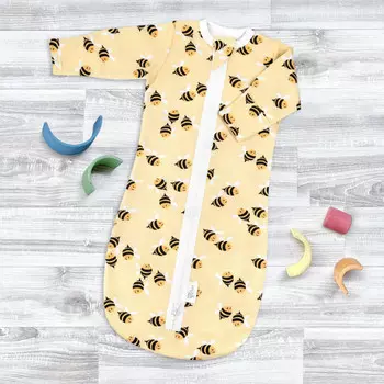 Спальный конверт Mjolk мешок утеплённый Пчёлки