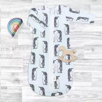 Спальный конверт Mjolk Утеплённый Пингвины