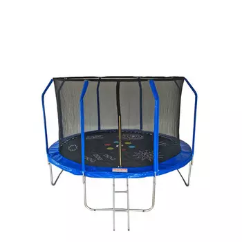 SportElite Батут Game фиберглас c защитной сеткой внутрь и лестницей 3.66 м