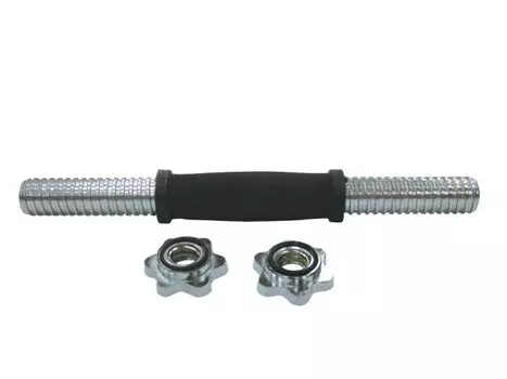 SportElite Гриф гантельный хромированный с обрезиненной ручкой L 36 см