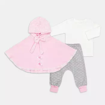 Star Kidz Комплект кофточка, пончо и штанишки Кружево