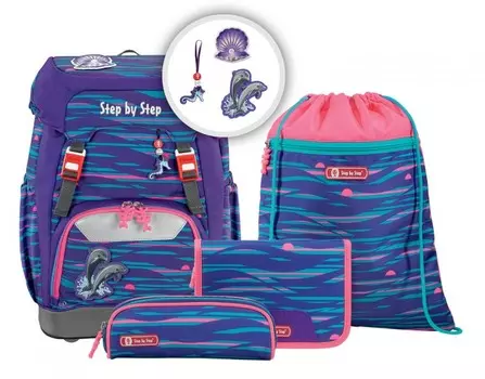 Step By Step Ранец Grade Shiny Dolphins с наполнением