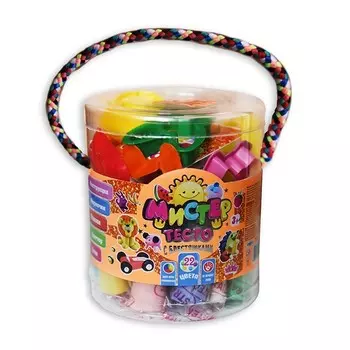 Strateg Тесто для лепки с глитером Мистер тесто 22 цвета