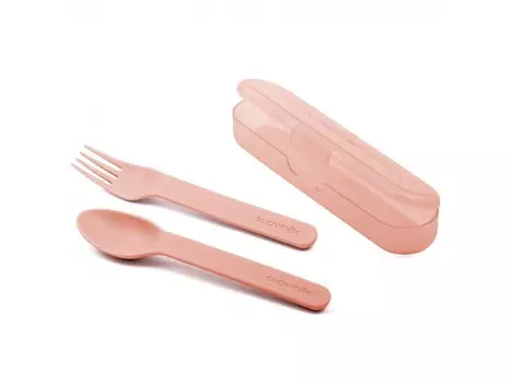 Suavinex Набор посуды Into the Forest в контейнере (вилка, ложка)