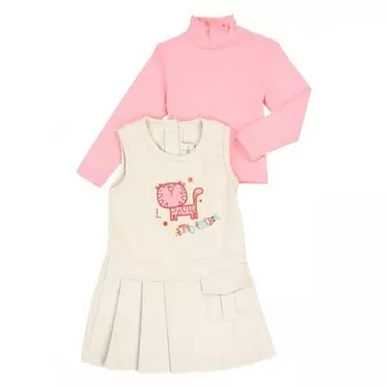 Sunbaby Комплект для девочки (сарафан и водолазка) 28-1662
