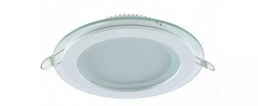 Светильник Gauss Glass круг 6W 490lm 4000K 220-240V IP20 100x35 мм