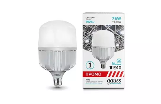 Светильник Gauss Лампа Elementary T140 75W 7000lm 4100K E40 Promo LED