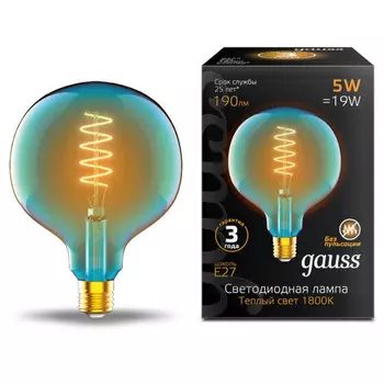 Светильник Gauss Лампа Filament LED flexible Е27 G125 5W 190lm 1800К
