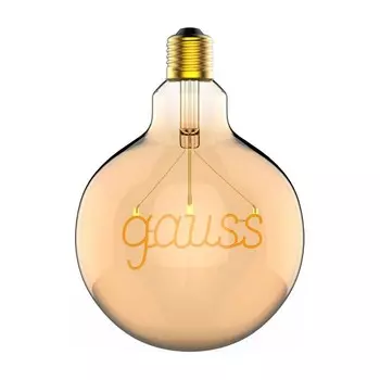 Светильник Gauss Лампа Filament LED G125 E27 2.5W 200lm 2000K