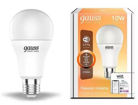 Светильник Gauss Лампа Светодиодная Smart Home DIM E27 A60 10 Вт 2700К