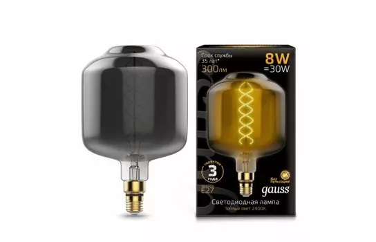 Светильник Gauss Лампа Vintage Filament Flexible LED DL180 8W E27 2400K