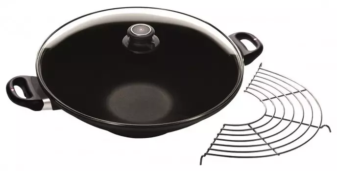 Swiss Diamond Сковорода Вок с крышкой и решеткой 36 см 6 л