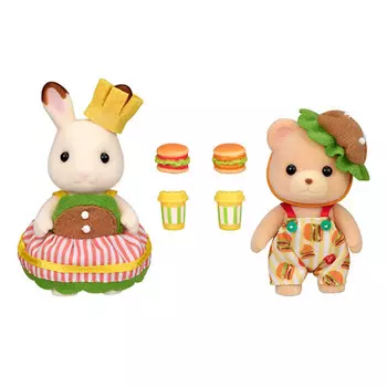 Sylvanian Families Набор Малыши в костюмах гамбургеров