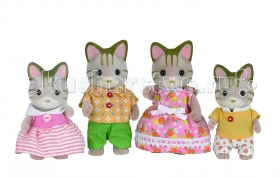 Sylvanian Families Набор Семья Полосатых Кошек