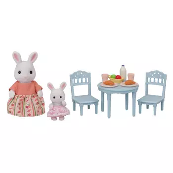 Sylvanian Families Набор Стол для завтрака Снежных кроликов – мамы и малыша