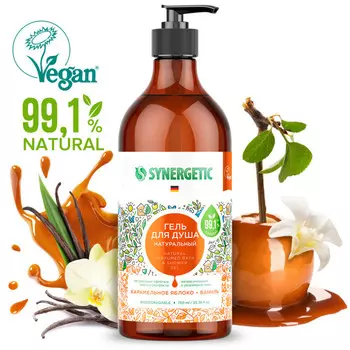 Synergetic Гель для душа Карамельное яблоко и ваниль 750 мл