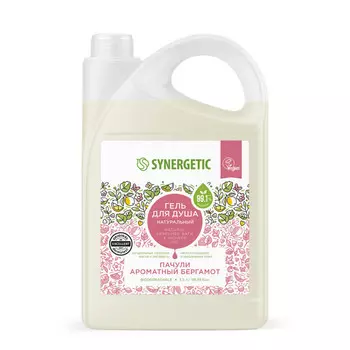 Synergetic Натуральный биоразлагаемый гель для душа Пачули и ароматный бергамот 3.5 л