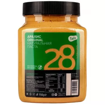 Tatis Арахисовая паста Original мягкая без сахара и без глютена 1150 г