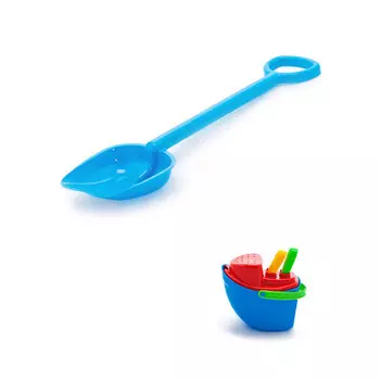 Тебе-Игрушка Набор для песочницы: Песочный набор Пароходик + Лопатка 50 см
