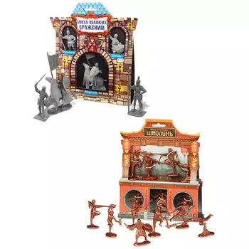 Тебе-Игрушка Набор солдатиков Эпоха великих сражений Крестоносцы №1 + Воины монастыря Шаолинь