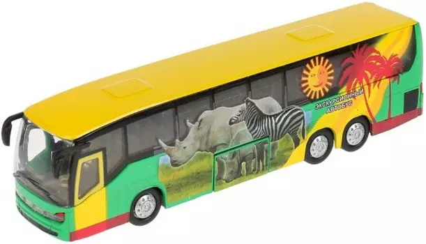 Технопарк Автобус инерционный со светом и звуком 18.5 см