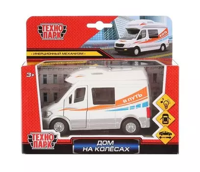 Технопарк Инерционная машина Дом на колесах со светом и звуком