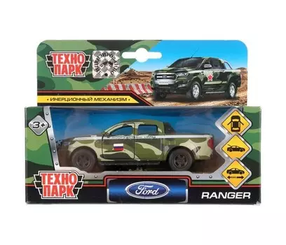 Технопарк Инерционная машина Ranger Пикап военный
