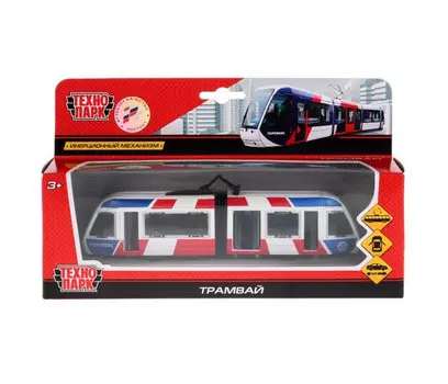 Технопарк Инерционная машина Трамвай новый с гармошкой SB-17-51-WB(NO IC)