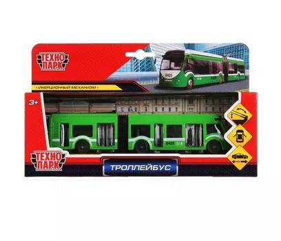 Технопарк Инерционная машина Троллейбус новый с резиной