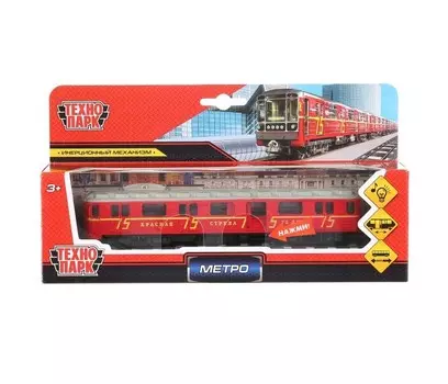 Технопарк Инерционная машина Вагон метро со светом и звуком