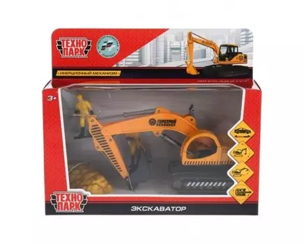 Технопарк Машина Экскаватор инерционный 16 см