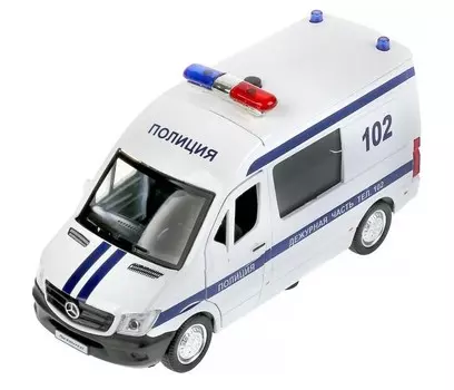Технопарк Машина Mercedes-Benz Sprinter Полиция 14 см