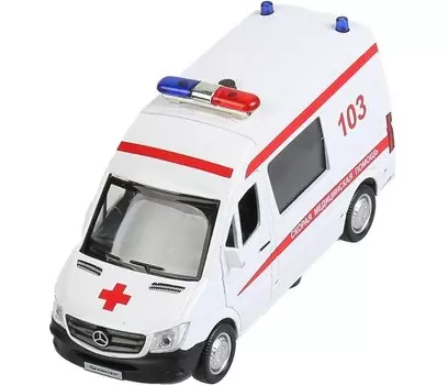 Технопарк Машина Mercedes-Benz Sprinter Скорая помощь 14 см