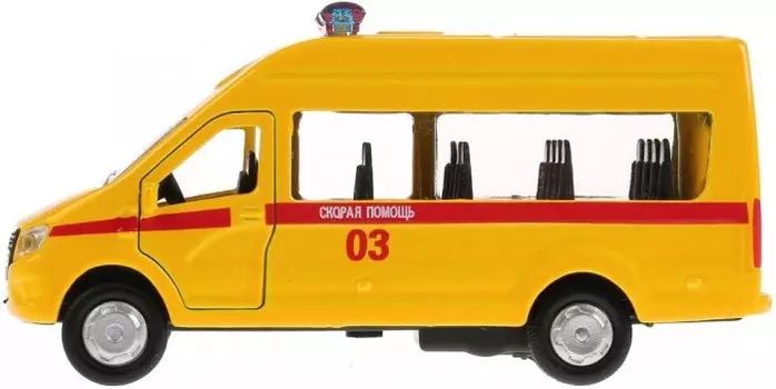 Технопарк Машина металлическая Газ Газель Next Скорая помощь 12 см
