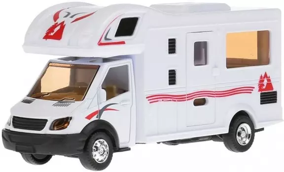 Технопарк Машина металлическая инерционная Дом на колесах 17 см